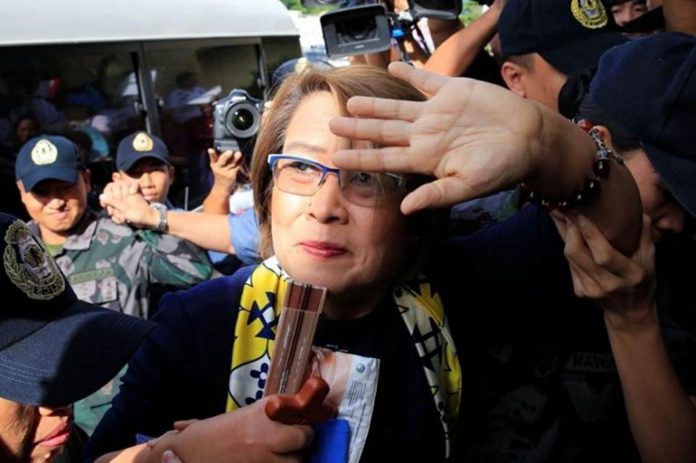 Former senator Leila De Lima is accused of receiving a total of P10 million from inmates of the New Bilibid Prison purportedly to fund her 2016 senatorial bid. REUTERS