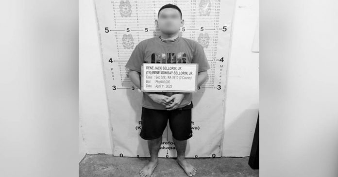 Thirty-two-year-old pastor Rene Mombay Sellorin Jr., accused of acts of lasciviousness, was arrested in Barangay Jibao-an, Pavia, Iloilo on April 11. PRO-6 PHOTO