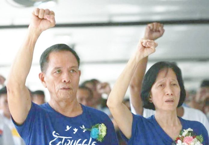 Benito Tiamzon, 71, was the chairman of the Communist Party of the Philippines’ executive committee while wife Wilma, 70, was the party’s secretary general. INQUIRER PHOTO