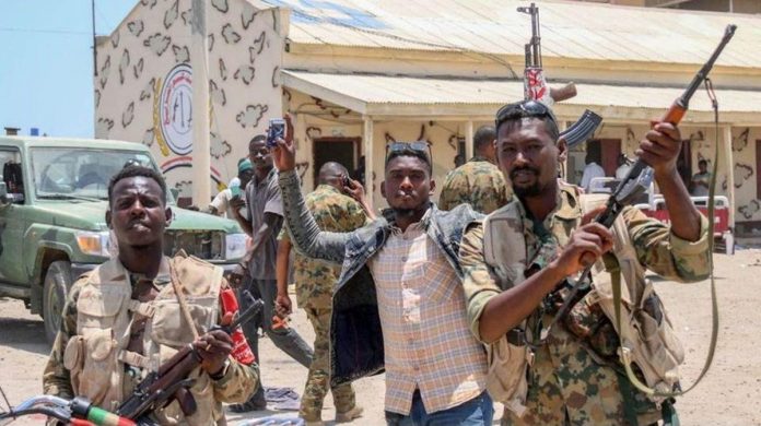 Sudanese army soldiers in Khartoum. GETTY IMAGES