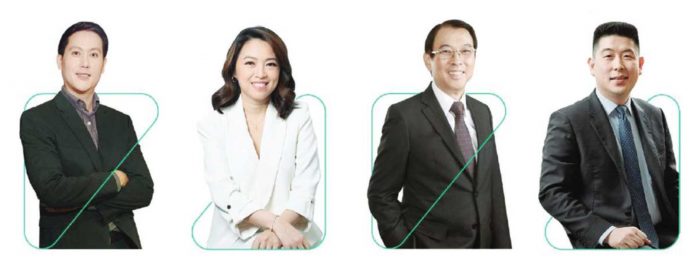 DragonFi founders (from left) Mr. Jon Lim, Ms. Cathryn Lao, Mr. Tony Tan Caktiong, and Mr. Injap Sia