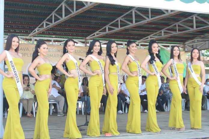 Nine lovely candidates for Miss Guimaras 2023 were presented during the “Imbukada” to kick off the Manggahan Festival celebration. PROVINCE OF GUIMARAS FACEBOOK PAGE