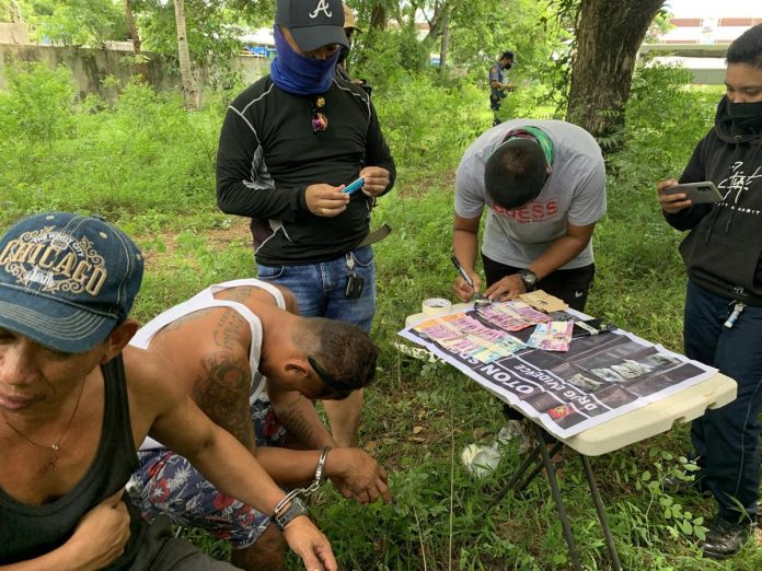 A drug surrenderee and his pal were arrested in a buy-bust operation on Friday morning, May 19 in Oton, Iloilo. OTON MPS PHOTO