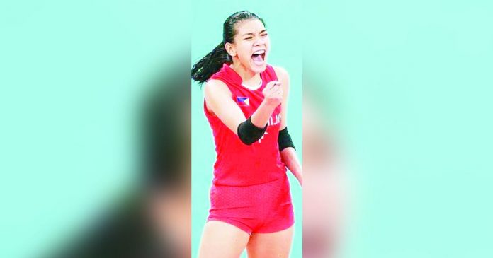 Alyssa Valdez finally made her 32nd Southeast Asian Games appearance in the Philippines’ easy win over Singapore. ONE SPORTS PHOTO