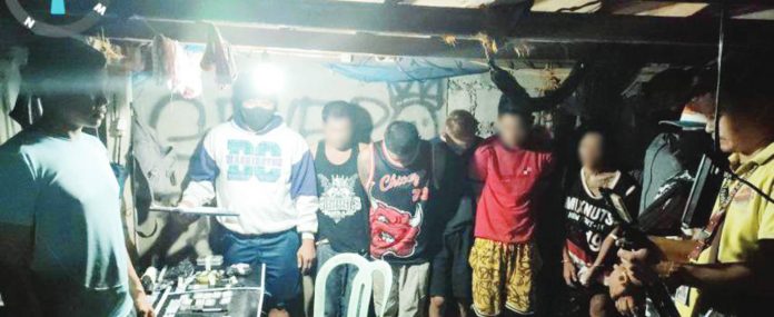 Six suspects were arrested for nearly half a million pesos worth of suspected shabu and firearms with ammunition in Barangay San Juan, Molo, Iloilo City early yesterday morning, June 13. ICPO-CDEU PHOTO