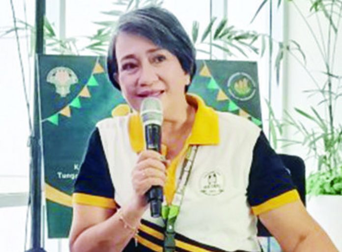 Philippine Crop Insurance Corporation regional manager Eva Ulie Laud calls on farmers, particularly rice and corn farmers, to get their crops insured. She says the region was allocated P480.69 million for 209,056 farmers and fisherfolks covering six product lines. PNA PHOTO BY PGLENA