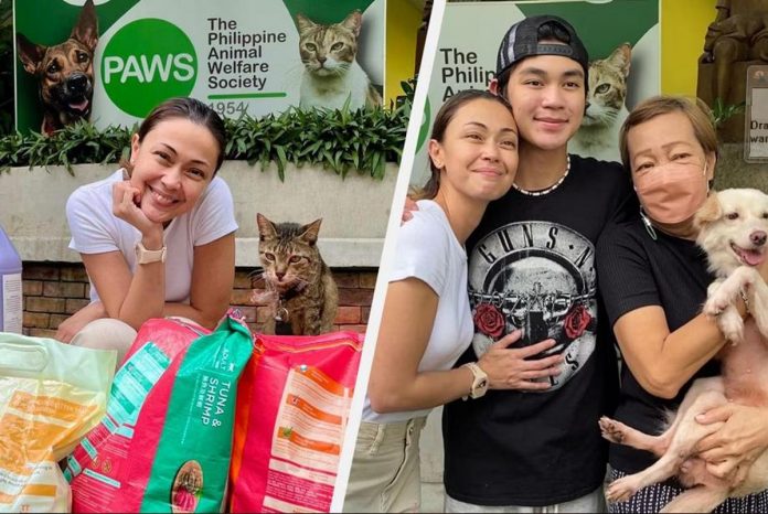 Jodi Sta. Maria donates food and equipment to Philippine Animal Welfare Society.