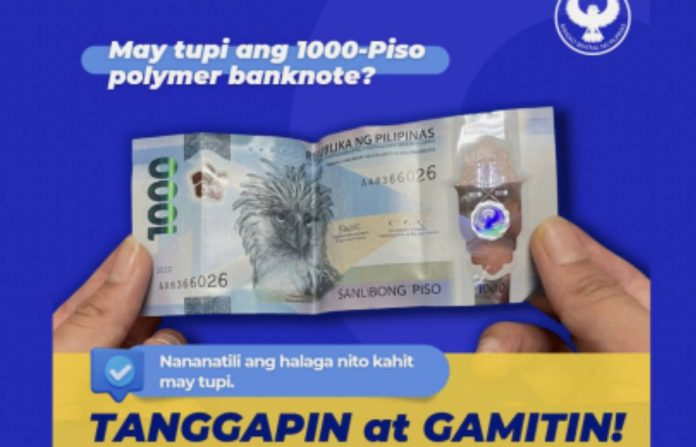 The campaign for the P1,000 polymer bill was named "Best New Currency Public Engagement Program" by the International Association for Currency Affairs in Mexico last month. BSP FACEBOOK PAGE PHOTO