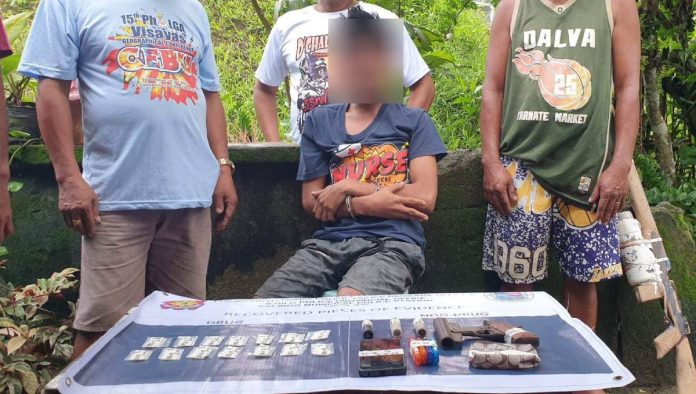 Over P500,000 worth of suspected shabu and a homemade shotgun with ammunition were seized from a 24-year-old resident of Calinog, Iloilo, on June 9. CALINOG MPS PHOTO