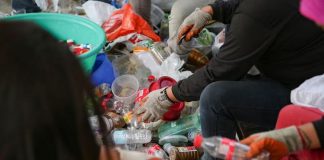 Workers sort different types of plastic at an upcycling facility in Muntinlupa City. A 2021 study showed the Philippines is the worst plastic polluter in the oceans, contributing to over a third of the global plastic waste. GEORGE CALVELO/ABS-CBN NEWS PHOTO