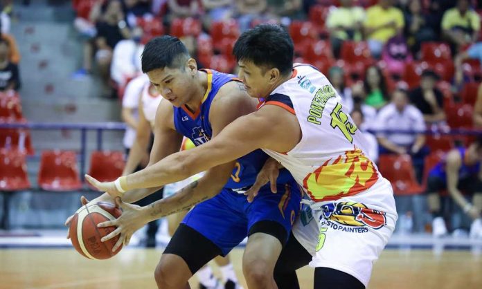 Tzaldy John Rangel saw action once for the national men’s basketball team in the 2023 FIBA World Cup Asian Qualifiers where he had two assists and one rebound in six minutes before being released back to the Road Warriors. PBA PHOTO