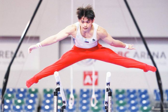 Carlos Edriel Yulo captured five medals, including three golds, in the 2023 Asian Artistic Gymnastics Championships in Singapore. PHOTO COURTESY OF GMA SPORTS