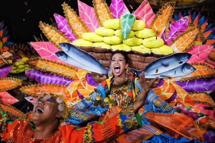 Guimaras Province's Manggahan Festival, represented by Hubon Balsahan, placed third in the recently concluded Aliwan Fiesta in Pasay City. PINOY FIESTA PHOTO