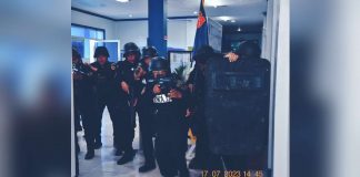 The Roxas City Police Station conducts simulation exercises during a field evaluation and validation for the Best Component City Police Station-National Level award of the Philippine National Police. ROXASCITY PNP PCADS FB PHOTO