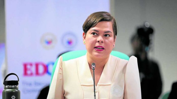 The Office of Vice President (OVP) Sara Duterte warned the public on Wednesday against illegal monetary collection to avail OVP services. SENATE PRIB PHOTO VIA INQUIRER.NET