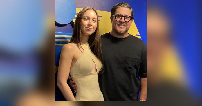 Aga Muhlach and Julia Barretto pose for photos during the press conference for their movie “Forgetting Canseco”.