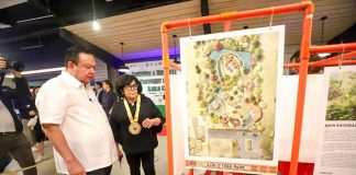 Iloilo City’s Mayor Jerry P. Treñas shows the city government’s Tree Park Network Project to Department of Environment and Natural Resources secretary Ma. Antonia Yulo-Loyzaga (right). JERRY TREÑAS FB PHOTO