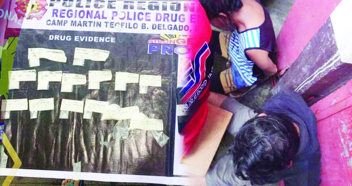 Two drug suspects yielded P884,000 worth of suspected shabu during a police operation on Wednesday, July 26, in Barangay Kauswagan, Iloilo City Proper. PCADG WESTERN VISAYAS PHOTO