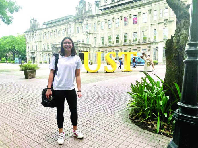 Negrense Kimberly Chelmei Ibanez Rubin made her visit to the University of Santo Tomas campus on Friday. CONTRIBUTED PHOTO