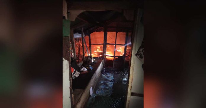 On Monday night, Aug. 21, a fire razed a house in Nueva Valencia, Guimaras. GUIMARASNON BROADCASTING SERVICE PHOTO