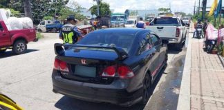 Personnel of the Iloilo City Public Safety and Transportation Management Office apprehend several illegally parked vehicles over the weekend. PSTMO PHOTO