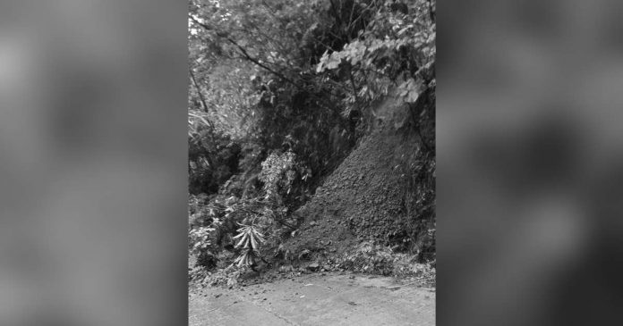 Rains in Antique province caused a landslide in the boundary of barangays Poblacion and Embrangga-an in Barbaza on Sunday, Aug. 13. MDRRMO BARBAZA PHOTO VIA RADYO BANDERA ANTIQUE