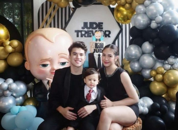 Markus Paterson and Janella Salvador with their son Jude