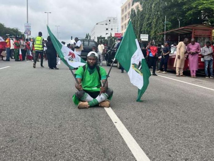 Nigerians have been protesting against inflation.GETTY IMAGES