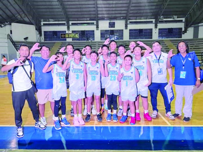 Members of the Western Visayas elementary boys basketball team. PHOTO COURTESY OF ATOY CALLORA