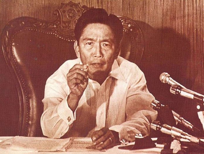 Then president Ferdinand E. Marcos Sr. announces on national television on Sept. 23, 1972 that he has placed the Philippines under martial law. PHOTO FROM THE OFFICIAL GAZETTE’S TWITTER ACCOUNT