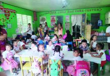 Photo shows children at the Child Development Center in Pandan, Antique during their first day of class on Monday, Sept. 4. Some 10,000 children are enrolled in 668 centers in the province this school year. PSWDO ANTIQUE