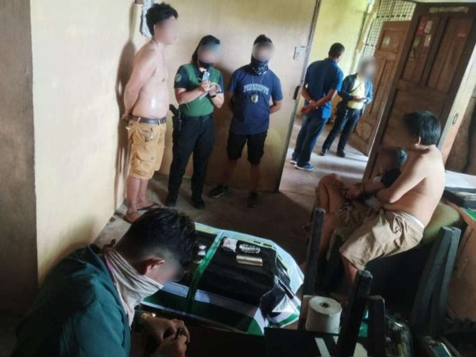 Three suspects were cornered in an alleged drug den in Roxas City on Monday afternoon, Sept. 25. PDEA REGION 6 PHOTO