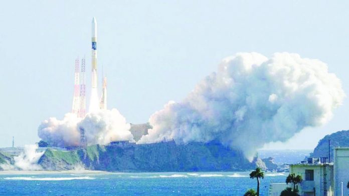 Japan’s H-IIA rocket carrying the national space agency’s moon lander launched from the Tanegashima Space Center on Sept. 7, 2023. REUTERS