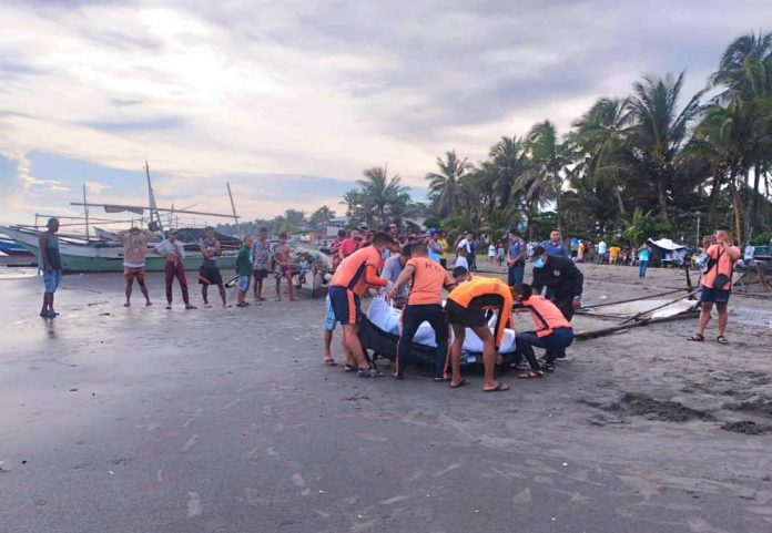 The body of Ricky Barredo, whose fishing boat was hit by lightning on Friday, was found dead yesterday morning, Sept. 18. ROXAS CITY DRRMO