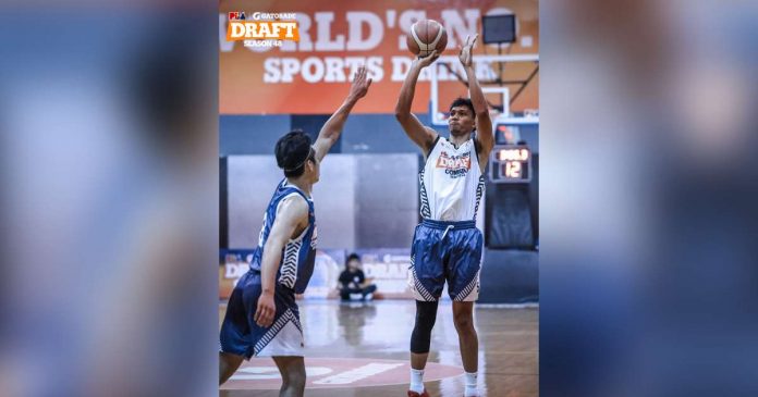 Negrense Jhan McHale Nermal (right) was selected by the NLEX Road Warriors in the second round of the PBA Season 48 Rookie Draft last night at the Market! Market! in Taguig City. PBA PHOTO