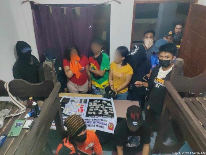 The Iloilo Police Provincial Office seized over P3.7 million worth of shabu on Friday, Sept. 1. Photo shows one of the operations where four drug suspects were arrested in Lemery, Iloilo. PRO-6 PHOTO