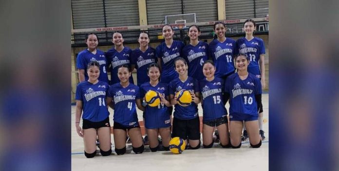 Members of the Bacolod Tay Tung High School team that won the women's category of the 52nd Araw ng Probinsya sa Siquijor Open Tournament. PHOTO BY JOSE MONTALBO