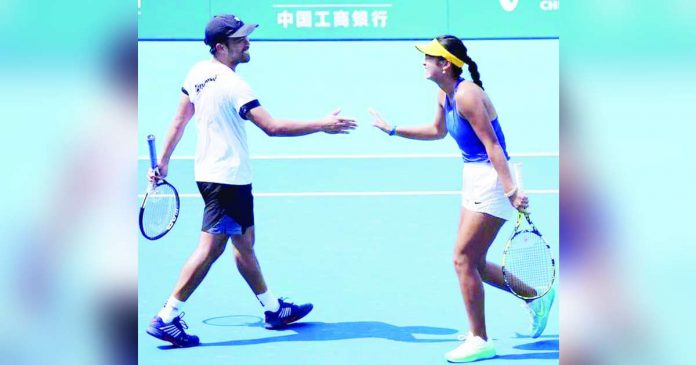 Alex Eala and Francis Alcantara settled for a bronze medal finish in the 19th Asian Games mixed doubles tennis event. PHOTO COURTESY OF POC