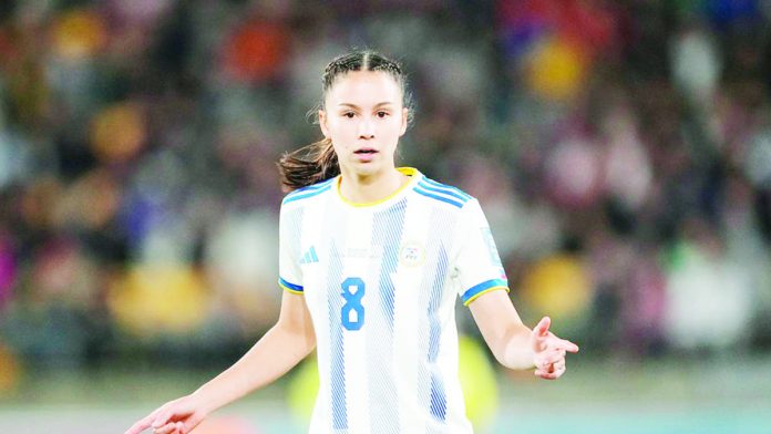 Sara Eggesvik scored twice to lead Filipinas to a 3-0 victory over Myanmar in the 19th Asian Games. PHOTO COURTESY OF AP