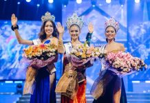 (L-R) Second runner-up Elli Rose Elola, MBM 2023 Yvonne Catamco, and first runner-up Tracy Mae Sunio. Photo by: Ronie Baldonado