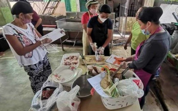 Members of the Rural Improvement Club in Tobias Fornier, Antique undergo training on meat processing in anticipation of the high demand for Noche Buena products. Provincial Veterinarian III Dr. Paul Songcayawon says pork-based products from areas affected by the African Swine Fever are not allowed to enter the province. ANTIQUE PROVET PHOTO