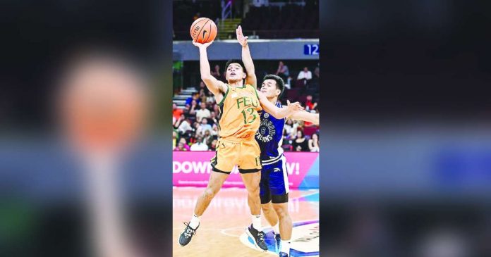 L-Jay Gonzales drilled clutch baskets in Far Eastern University Tamaraws’ win over the Adamson University Falcons. UAAP PHOTO