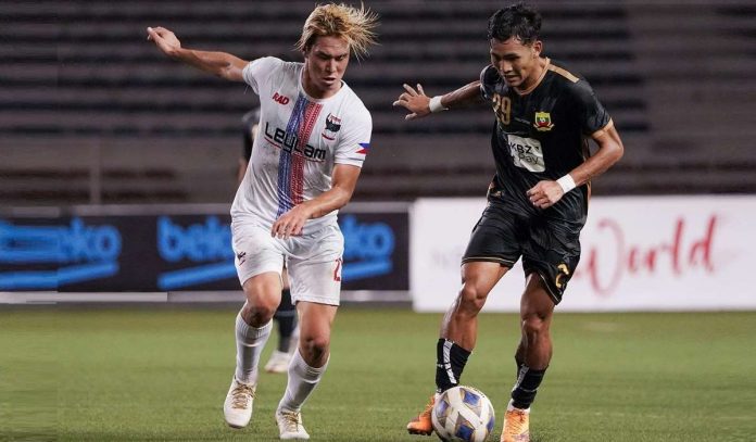 Dynamic Herb-Cebu FC’s Rintaro Hama battles a Shan United player for the ball possession. PHOTO COURTESY OF AFC CUP