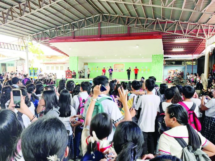 The Department of Health is capacitating teachers in detecting signs of mental health concerns, such as behavioral changes and academic performance. Photo shows students of Alimodian National Comprehensive High School during the recent celebration of World Teachers’ Day. ALIMODIAN NATIONAL COMPREHENSIVE HIGH SCHOOL PHOTO