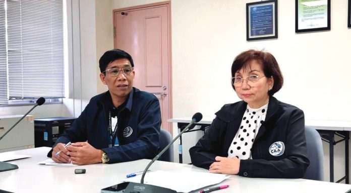 The Regional Development Council 6-Infrastructure Development Committee passed a resolution on Wednesday, Nov. 8, seeking the removal of Civil Aviation Authority of the Philippines Area 6 acting area manager Eusebio Monserate Jr. (left) and Iloilo Airport manager Manuela Luisa Palma (right). RADYO PILIPINAS ILOILO PHOTO