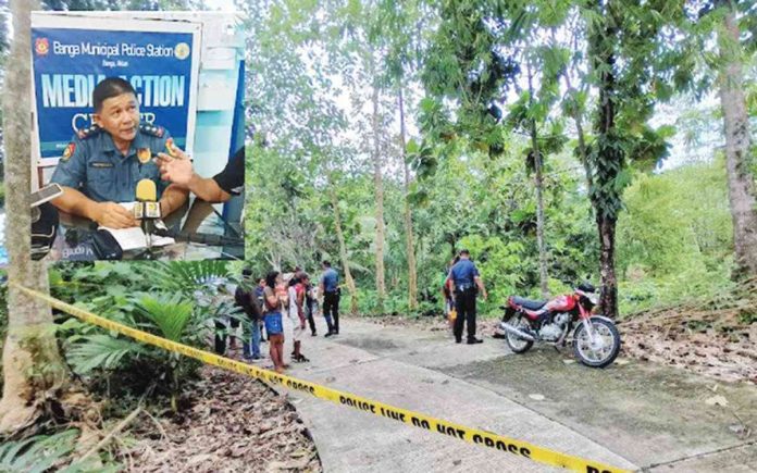 Captain Benny Jones Mendoza, police chief of Banga, Aklan, says they are pursuing two suspects and investigating Marte Dalida’s involvement in a hacking incident as potential motive behind the victim’s shooting in Barangay Libas, Banga on Nov. 1, 2023. BOY RYAN ZABAL/AKEAN FORUM