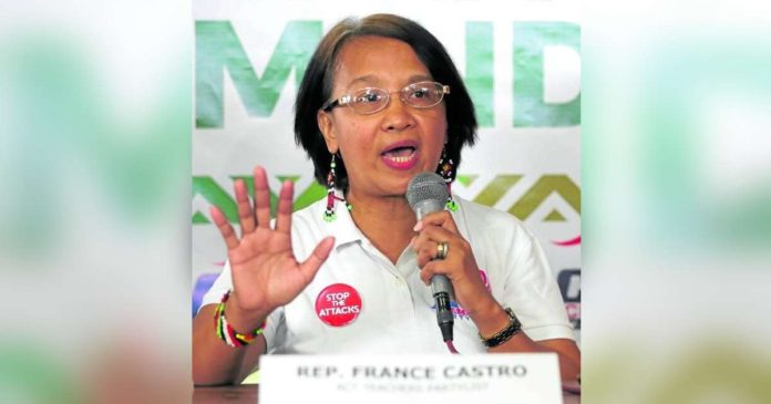 The only reason why Vice President Sara Duterte no longer pushes for the allocation of confidential funds under her office is because people have reacted violently to it, says ACT Teachers’ Rep. France Castro. INQUIRER PHOTO