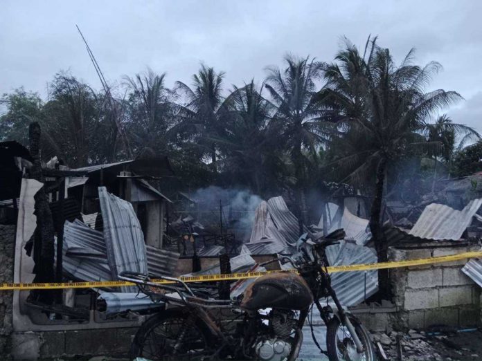 A Saturday fire in Balasan, Iloilo left an estimated P1.5 million in damages, according to the Bureau of Fire Protection. SYRYN MAE DATO-ON FACEBOOK PHOTO