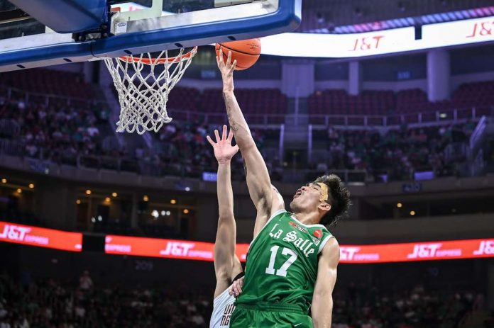 De La Salle University Green Archers’ Kevin Quiambao soars for a layup. UAAP PHOTO