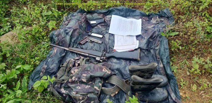 Recoveries after a gun-battle between New People’s Army rebels and government troops in Binalbagan, Negros Occidental. 62ND INFANTRY BATTALION